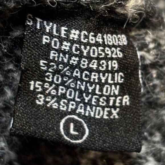 CYRUS Windowpane Plaid Open Front Cardigan L Sweater Coat Stretch Comfy Coatigan - Picture 6 of 7